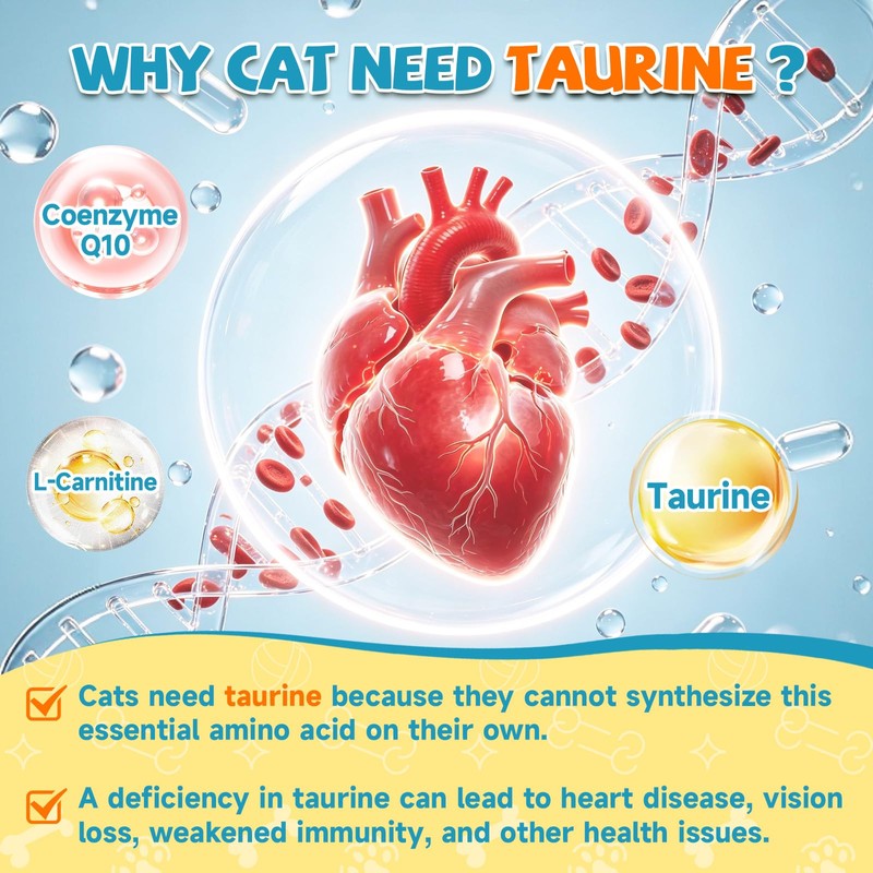 Taurine Powder for Cats Taurine, Feline Heart Vision, Energy Vitality