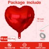 16 Pcs Heart Balloons, 18 Inch Red Love Heart Shaped