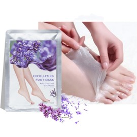Mascarilla Exfoliante Para Pies, 2 Pares, Lavanda Deja Pies Suaves Como Bebé, Para Pieles Agrietadas y Secas, Elimina Callos y Piel Muerta