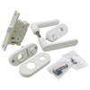 Kuriki Manufacturing WH-W30 Resin Lever Handle Set for Bathrooms, KU-AP4-2D-WH-W30