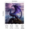 Purple Dragon Shower Curtain Rustic Nature Mountain Theme Fabric Bathroom