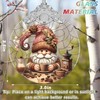 Stained Glass Suncatcher Ornament - Charming Gnome Christmas Decorations -