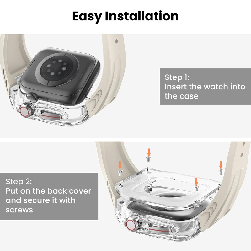 Delidigi Rugged Clear Protective Case with TPU Strap