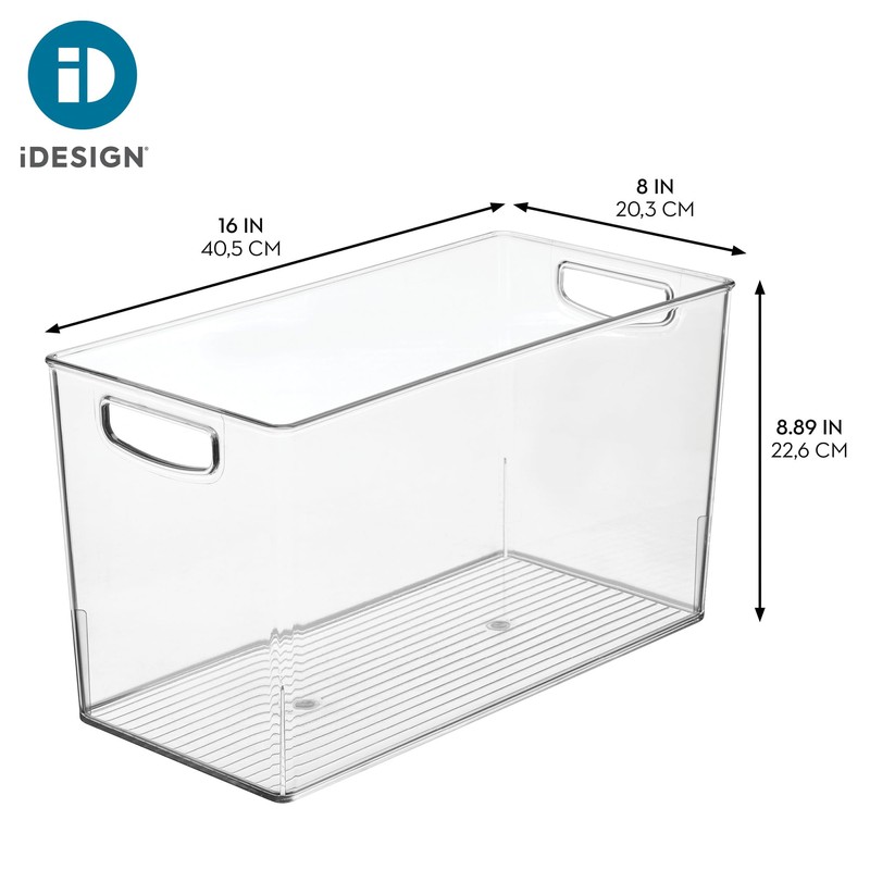 iDesign Recycled Plastic Pantry Storage Bin - Linus Collection -
