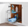Smart Design Pull-Out Cabinet Organizer – 2-Tier Chrome, Small Top,