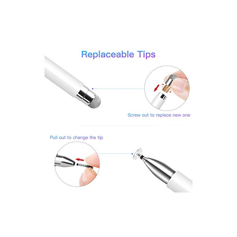 StylusHome Replacement Fiber Tips 8 Pcs for StylusHome Disc Universal