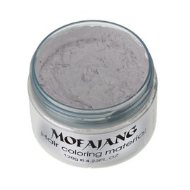 Hair Coloring Wax, Spdoo Gray Color Unisex Multi-Colors Temporary Modeling Hair Wax, DIY Hair Color Wax Mud Hair Dye Cream For Daily & Party Use