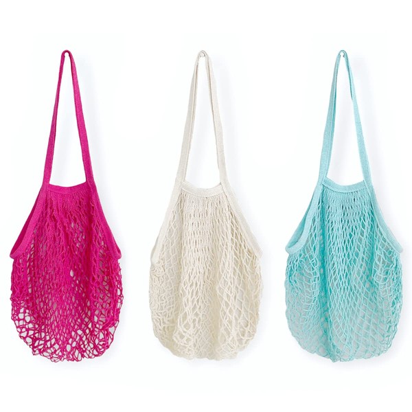 allydrew Cotton Mesh Net Shopping Bag, Grocery Bag for Vegetables,