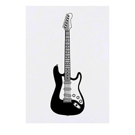 'Electric Guitar' Temporary Tattoo - Water Resistant, Skin-Safe, Non-Toxic Transfer (TO00036710)