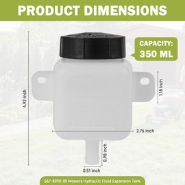 067-8090-00 Hydraulic Fluid Expansion Tank Replacement For Bad Boy Lawn Mowers Hydraulic Fluid Expansion Tank 067-8090-00 ，For Zt Elite and Maverick Models