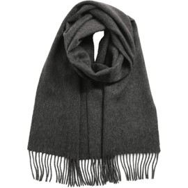 Filomo 100% Cashmere Scarf, Women's, Men's, Available in 21 Colors, Great for Yourself or as a Gift, gray (dark gray)