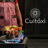 Cuitáxi Traditional Mexican apron for women with pockets beautiful flower