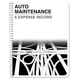 BookFactory Auto Maintenance and Vehicle Maintenance Log Book Car Maintenance & Expense Tracker Record Book Logbook - 8.5'' x 11'', 100 Pages, Wire-O (Made in USA)