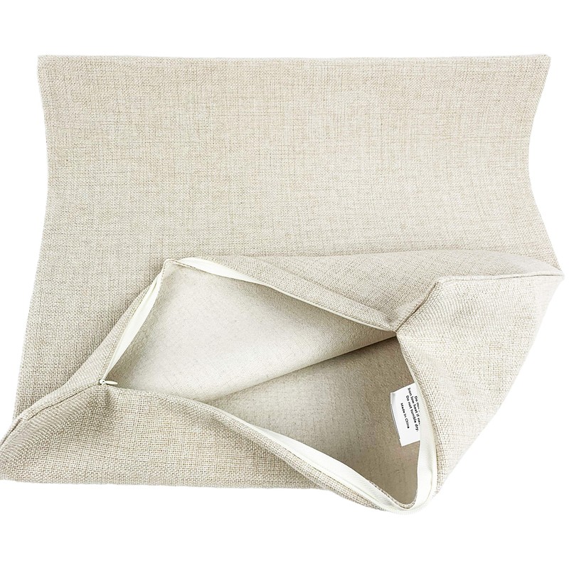 DrupsCo New Jersey Pillow Covers 18x18 - Cotton Linen New