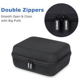 Ginsco Universal Hard Shell Case for Blood Pressure Monitor, Compatible with Omron Platinum/Gold, Portable Carrying Travel Case with Handle, Mesh Pocket for Cuff/Batteries/Charger (Black, L)