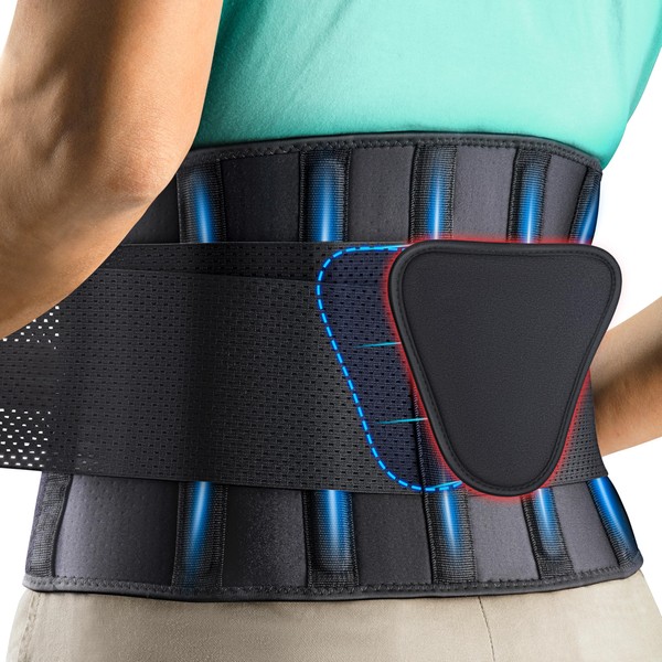 FEATOL Back Brace for Lower Back Pain, Back Support Belt