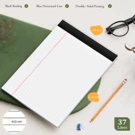 AILZFEI 2 Pack of Legal Pads 8.5 x 11 College Ruled Writing Pads 8.5" x 11.75" Notepad 30 Sheets per Note Pads Notebook Study Back 8x11 Pads of Paper