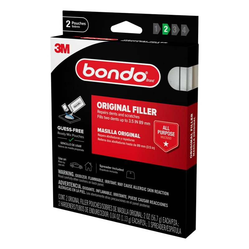 Bondo OR-2PK-ES Original Filler, Ready Mix Pouches, White