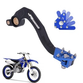 JFG RACING Motorcycle Folding Rear Brake Pedal Foot Lever CNC for YZ450F 2010-2021 YZ450FX 2016-2021 WR450F 2012-2021 Dirt Bike Blue