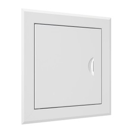 Metal Access Panel for Wall and Ceiling – White Steel Inspection Hatch with Magnetic Closure – Flush Fit Access Door for Wires, Meters, Pipes – Non-Fire Rated. (20x20 cm / 8"x8")