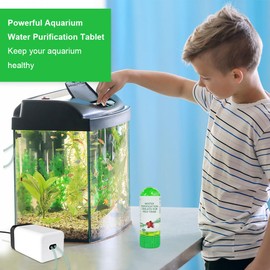 Aquarium Water Treatment Tablets, 4 Pieces Powerful Aquarium Water Treatment Tablets, Portable Water Purification Tablets for Fish Tank, Water Treatment Tablets for Aquarium