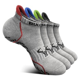 BULLIANT Women Slippers Socks, Grip Yoga Socks Anti-slip for Women Barefoot indoor Pilates Ballet Barre Hospital Unisex(4Pairs,Shoes Size:Women 11-13)