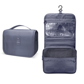 Lcsmaokin Lcsmaokin Large Capacity Toiletry Bag Travel Bag with Hanging Hook for Men and Women Waterproof Travel Cosmetic Bag Bathroom Storage Bag for Brushes Set,Mens Bathroom Bag Accessories-Grey