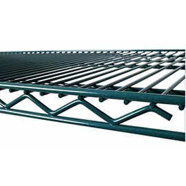 Commercial Green Epoxy Coated Wire Shelving 14 x 36 (4 Shelves) - NSF