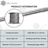 Laureola 1/16" Type-7x7 Grade-304 Stainless Steel Aircraft Wire Rope -