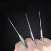 Set of 2 Telescopic Toothpick Holder Titanium Alloy Picnic Toothpick