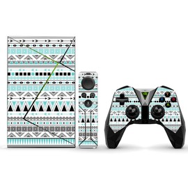 MightySkins Skin Compatible with NVIDIA Shield TV (2017) Pro - Turquoise Tribal | Protective, Durable, and Unique Vinyl Decal wrap Cover | Easy to Apply, Remove, and Change Styles | Made in The USA