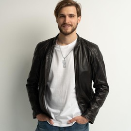 OIDEA Men Women Saint Jude Necklace: St Jude Necklace Zircon Stainless Steel San Judas Tadeo Necklace Religious Jewelry Gifts Chain Length 25", Silver