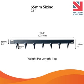 CORE EDGE Lawn Edging | Flexible Decorative Steel Garden Lawn Edging with 2.5" face Height | 5X 3.28', 16.25 Linear Feet (Black, 2.5")