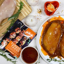 Wild Garden Ready-To-Use Gourmet Turkish Taouk Marinade, 100% All Natural, No Additives, No Preservatives, Bold, Flavorful, Perfect for Grilled Chicken, Shish Tawook, Kabab! 6 pack