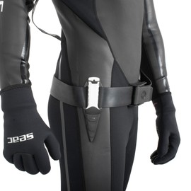 Seac Samurai, Tauchermesser für das Speerfischen und Tauchen, Unterwasserdolch mit Klettband