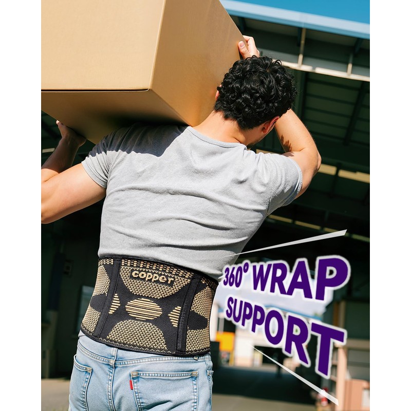Copper Back Brace for Men And Women Lower Back Pain