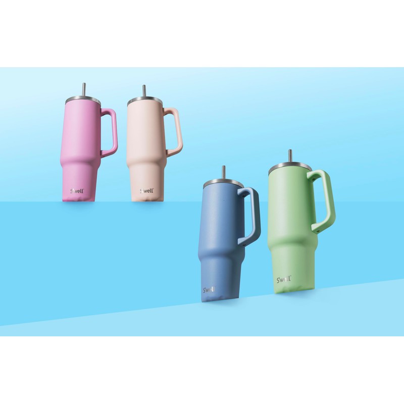 S'well Tumbler XL, Reusable Drink Cup with Straw, Three-Layer Stainless