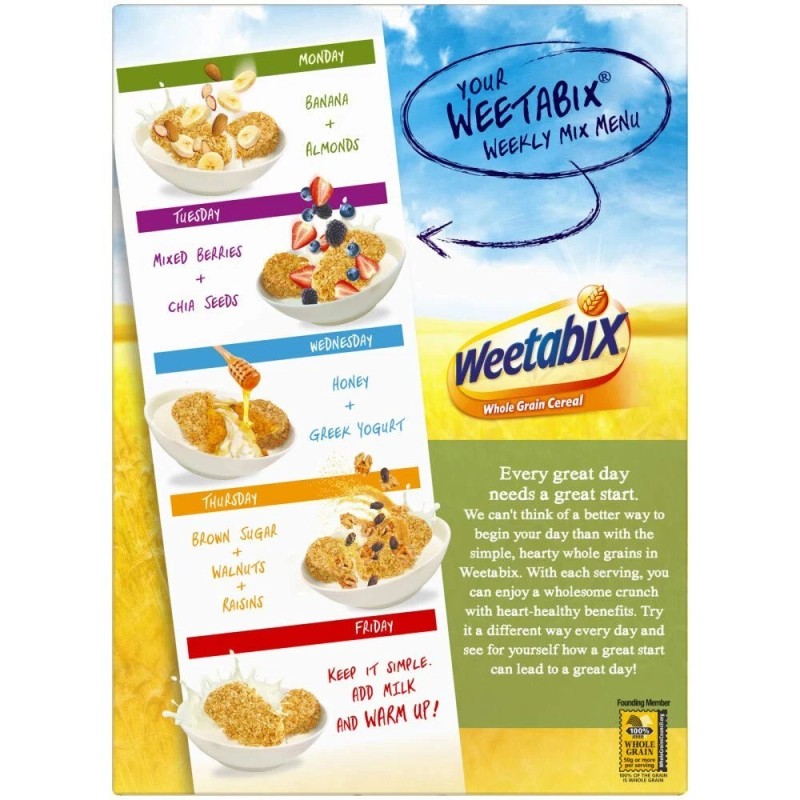 Weetabix Biscuits Whole Grain Cereal, 14 OZ Box