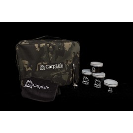 CarpLife Brew Kit Bag - Cookware Bag - Carp Fishing Bag - Supplied with Food Grade Pots, Black Etched Tea Spoon and Microfibre Hand Towel