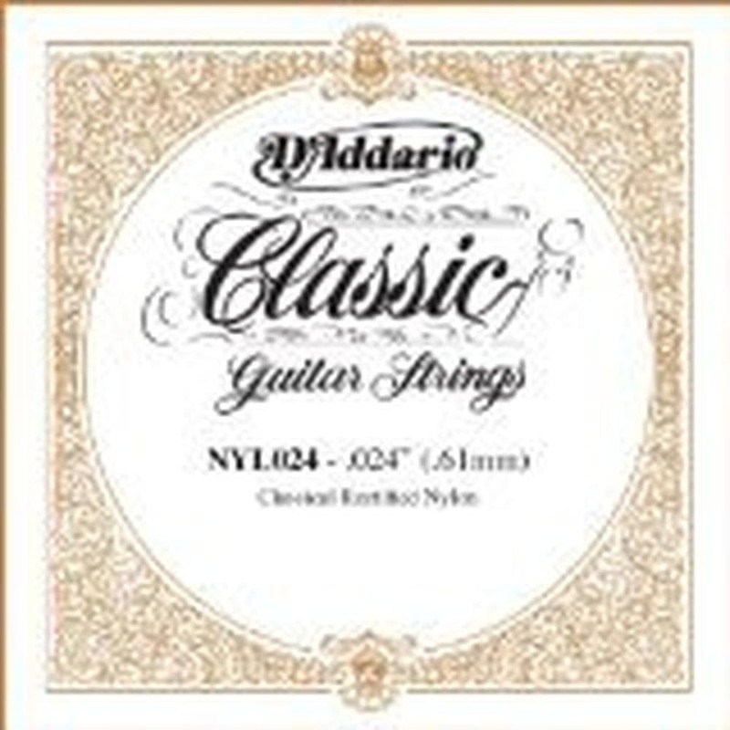 D'Addario .024 Rectified Nylon Single String for Classical Guitar