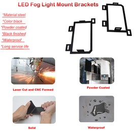 XJMOTO Front Hidden Bumper Replacement LED Fog Light Mounting Brackets Compatible with Dodge Ram 1500 2013-2018