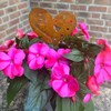 Generisch Heart Garden Stake, Flower Stake, Rust Stake, Patina Decoration,