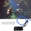 Freediving Lanyard Leash Diving Safety Rope Cable with Wristband Carabiner