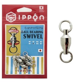 IPPON Ball Bearing Swivels Made in Japan Stainless Steel Salkan Value Fishing Rigging (#5/6 Pieces/Strength: 198.4 lbs (90 kg)