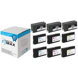 SuppliesMAX Remanufactured Replacement for HP OfficeJet Pro 7720/7730/8200/8210/8700/8720/8725/8730/8740 High Yield Inkjet Combo Pack (3-BK/2-C/M/Y) (NO. 956XL/NO. 952XL) (L0R33B2CMY)
