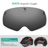 Victgoal Bike Helmet Goggles Visor Strong Magnetic Eye Shield (Black)