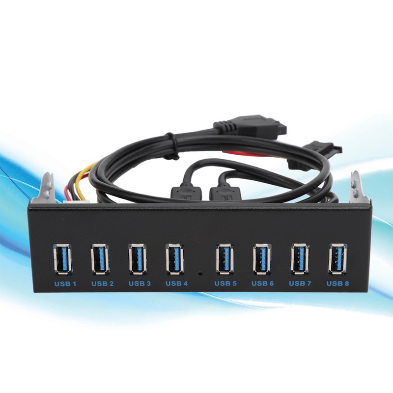 USB3.0 19PIN 8 Ports Hub Optical Drive Extension Front Panel