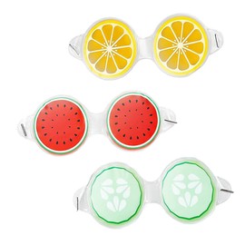 Baluue 3pcs Fruit Ice Eye Mask Cooling Pads Skincare Cooling Blindfold Patch Face Cold Eye Pads Cooling Eye Pads Charms Fruitful Skin Care Products Heated Eye Mask Fruits Pvc