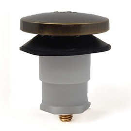 Universal Toe Touch (Tip Toe, Foot Actuated) Bath Tub/Bathtub Drain Stopper Includes 3/8" and 5/16" Fittings