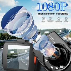 Dash Cam Front Wireless, 1080P Full HD Dashcam Front Dash Cams DVR Dashboard Camera, 170° Wide Angle 2.5 Inch Screen Dash Camera with 16G TF Card, G-sensor, Motion Detection